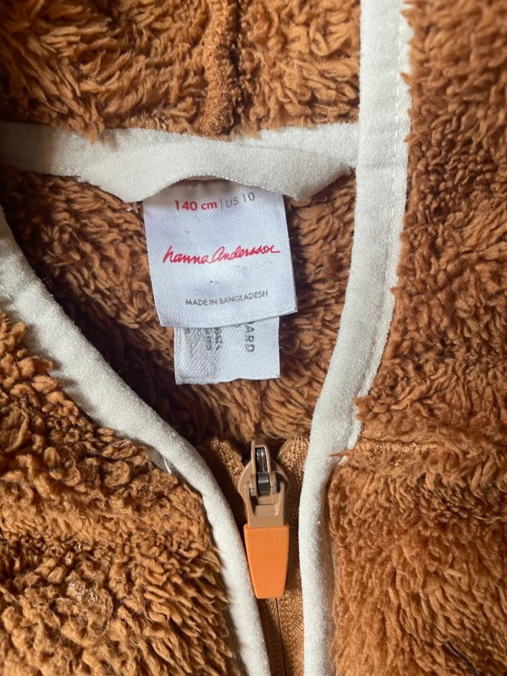 Hanna Andersson sherpa jacket - size 10 - brown